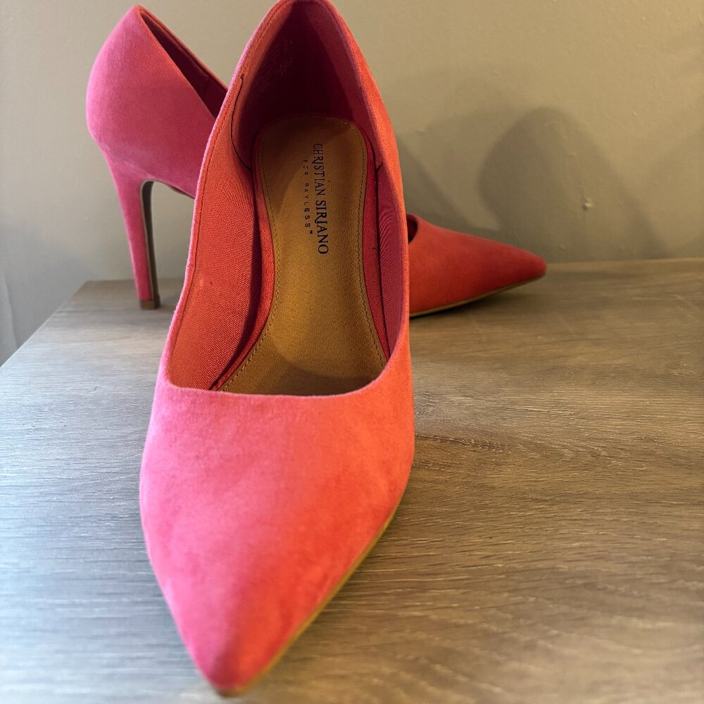 Size 9 Suede Pink Christian Siriano Heels